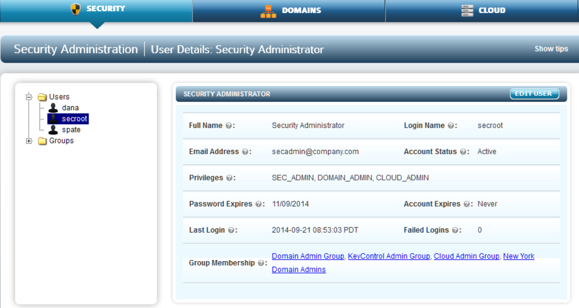 Admin Default Secroot User