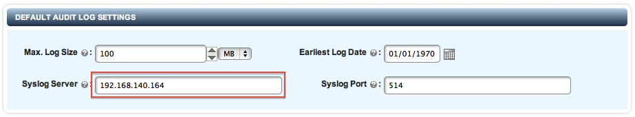 Audit Settings