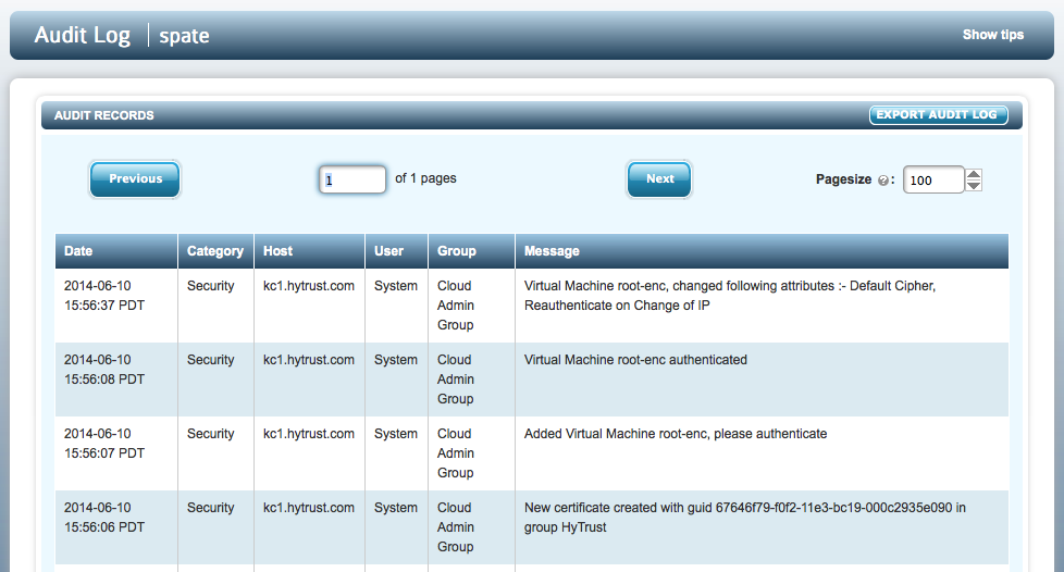 Audit View