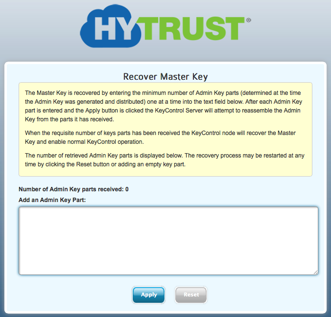 Backup KeyControl Recover Mk