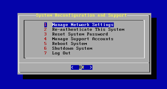 Console Menu
