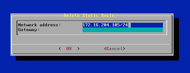 Delete Static Routes