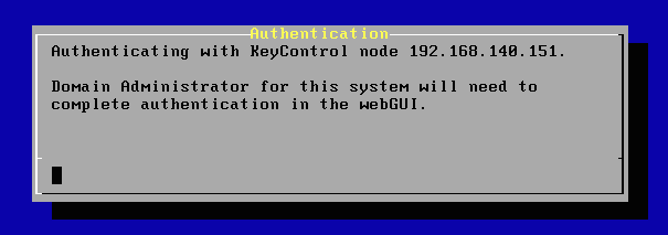 Install Authenticate Wait