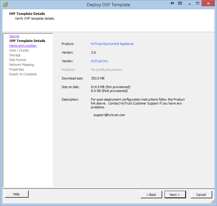 Install OVF Welcome
