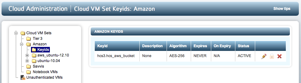 Objects Bucket AWS Key