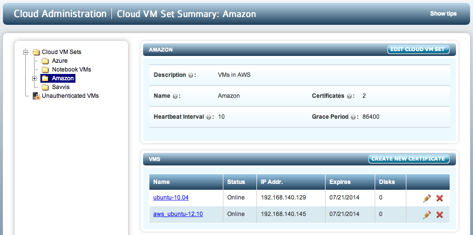 Objects Bucket VMs