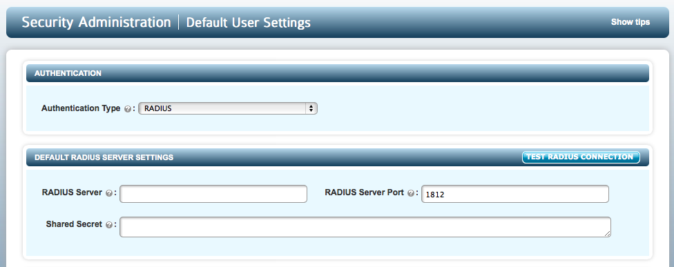 Secadmin Def RADIUS Auth