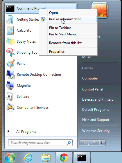 VM Win7 Cmdshell