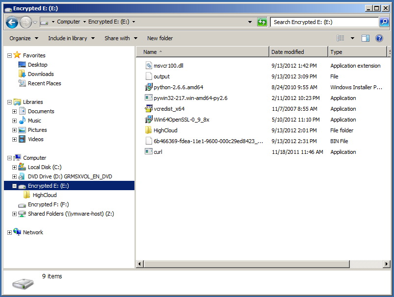 VM Windows Encrypted Drives