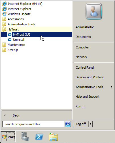 VM Windows Gui Start