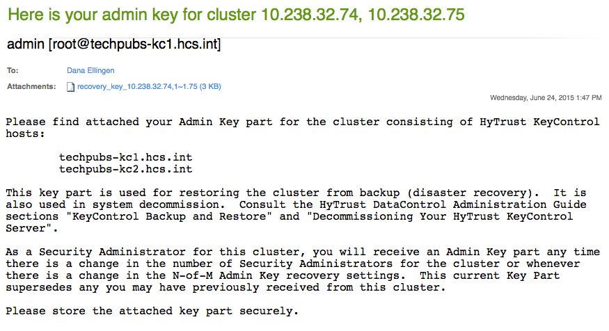 Domain Backup Admin Key Part