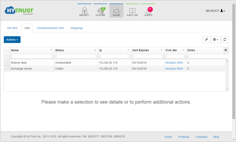 Objects Bucket VMs