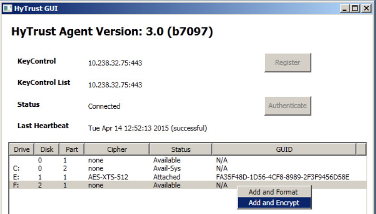 VM Windows Gui Add Encrypt