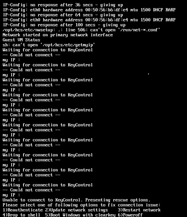 Windows Failure To Contact KeyControl