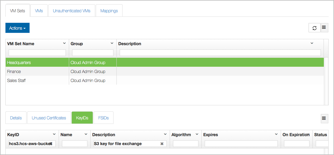 Objects Bucket AWS Key