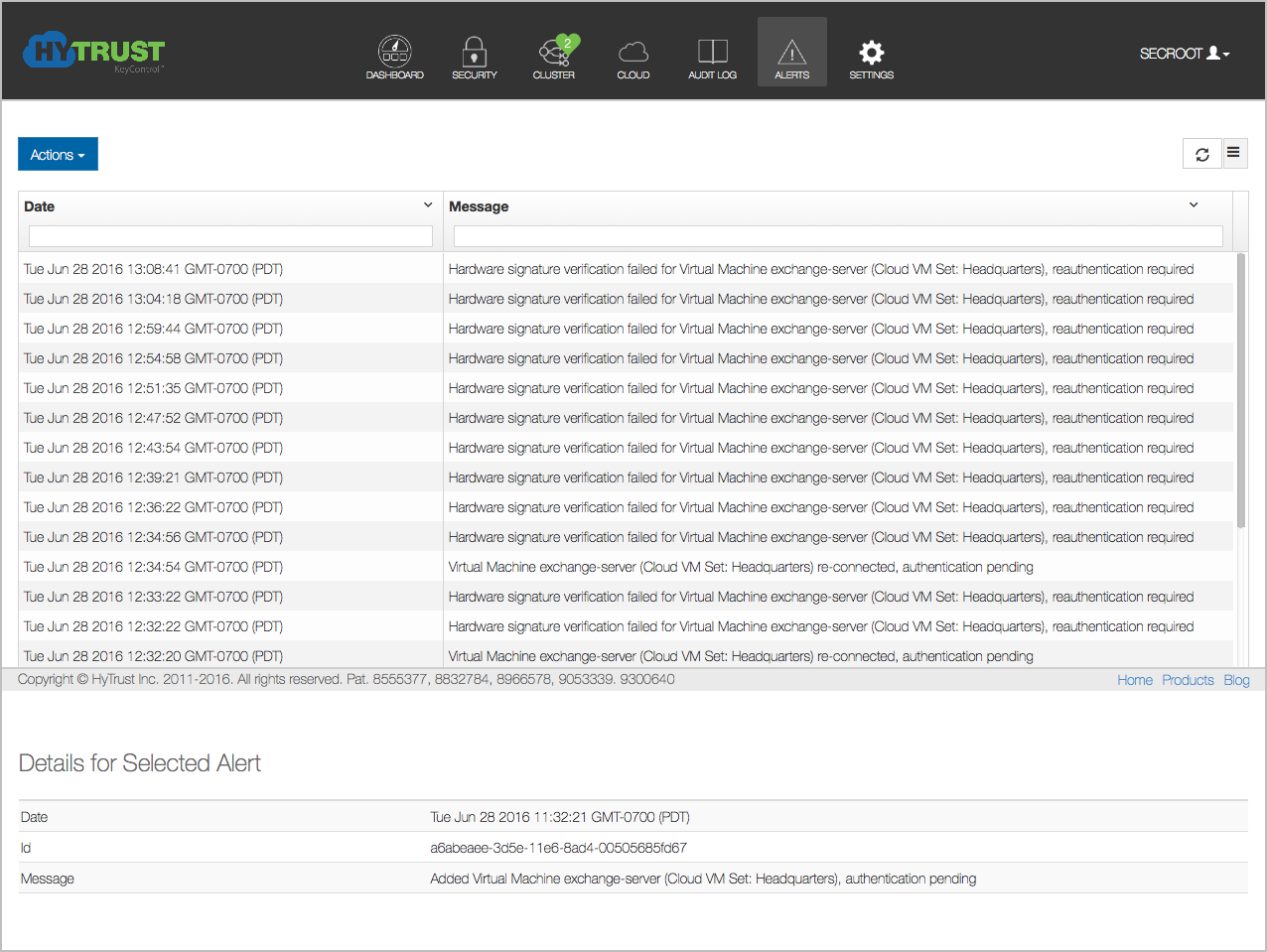 VM Alerts
