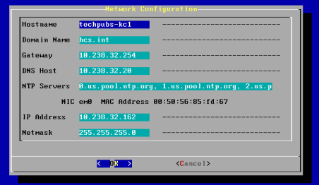 Install Nw Details