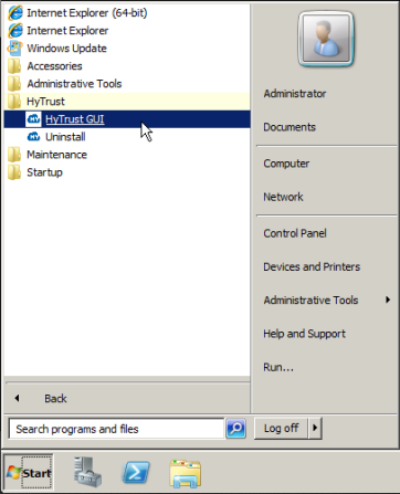 VM Windows Gui Start