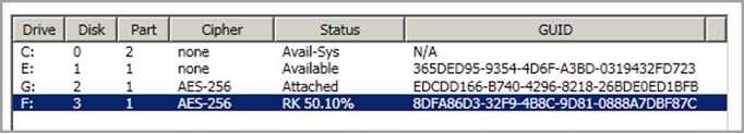 VM Windows Rekey Percent