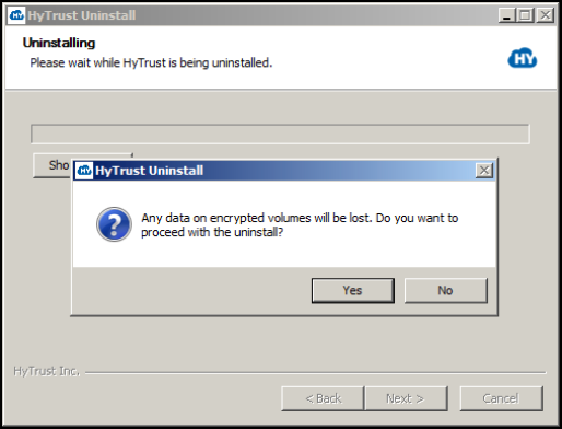 VM Windows Uninstall Confirm