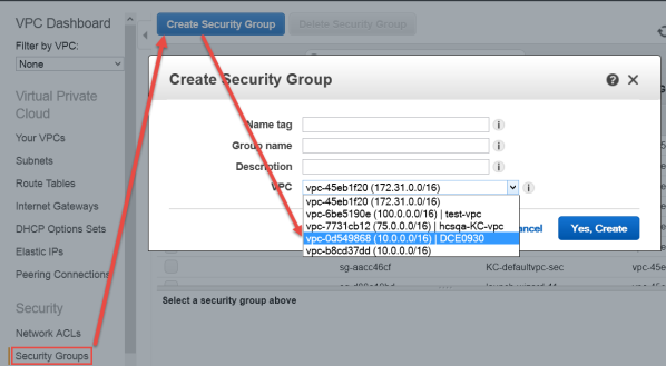 Create Security Group