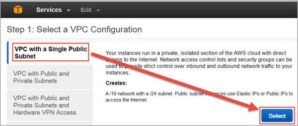 Set up single public subnet