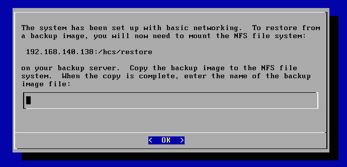 Backup KeyControl Install Select Image