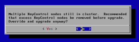 Install Upgrade KeyControl Found