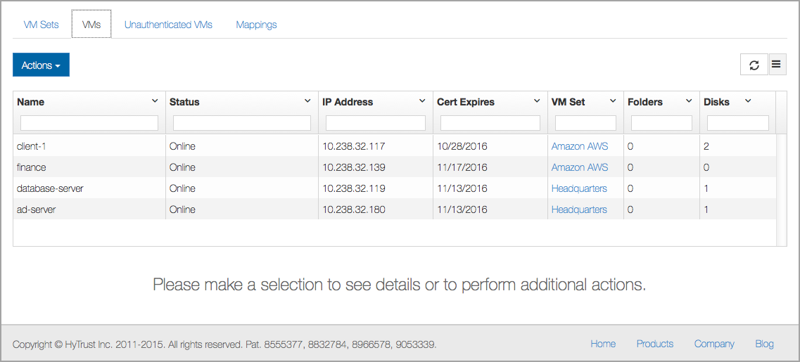 Objects Bucket VMs