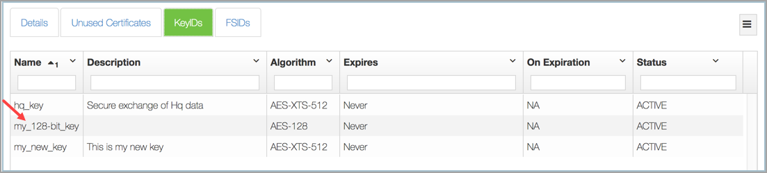 Objects KeyID List2