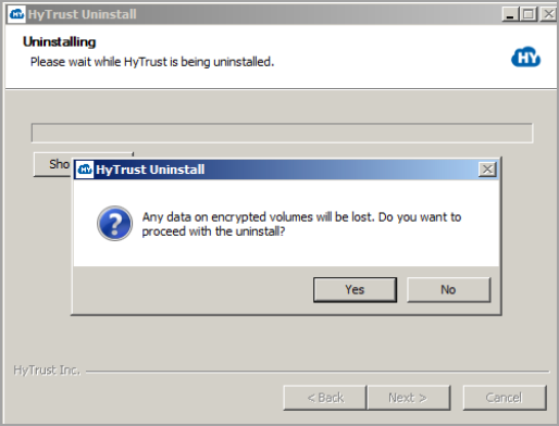 VM Windows Uninstall Confirm